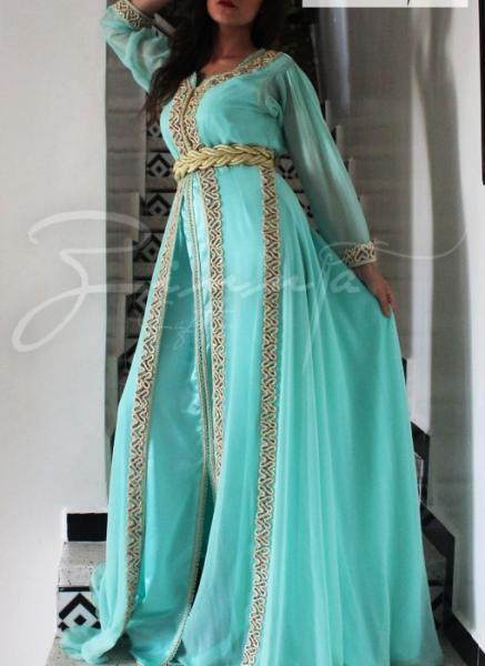 Caftan vert océan 